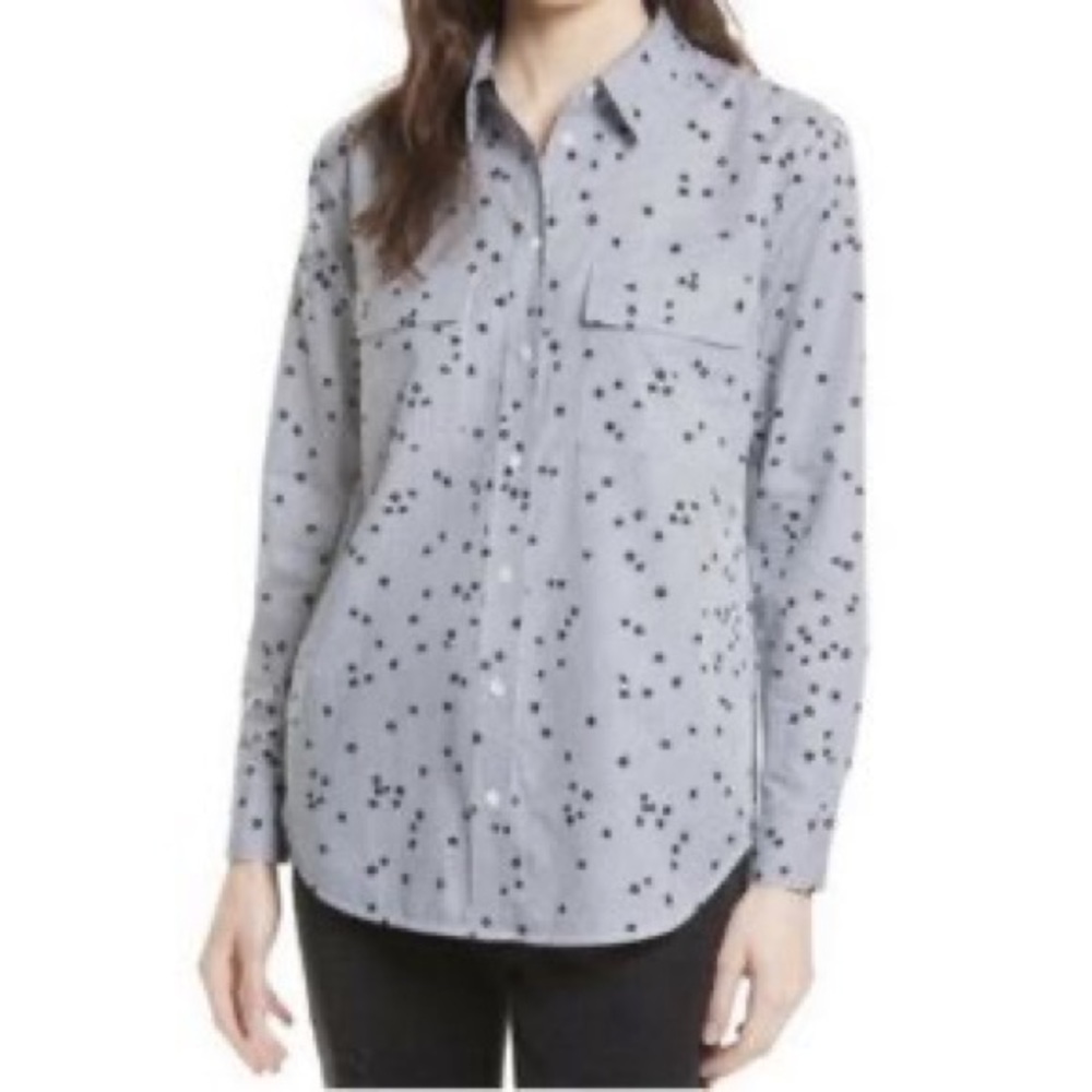 Equipment Femme M Cotton Long-sleeve Shirt NWOT